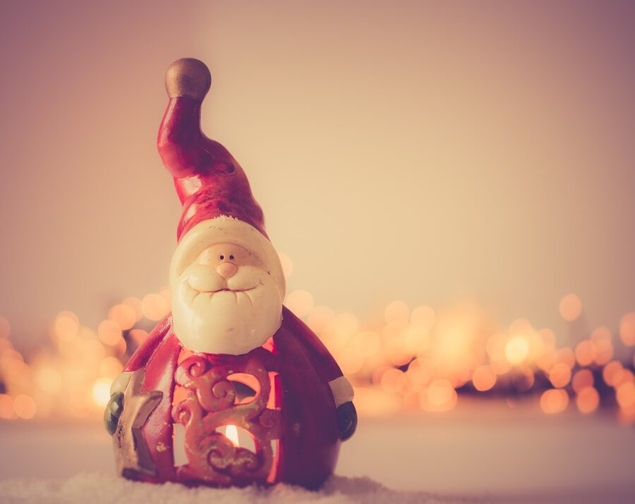 Tiny decorative Santa Claus